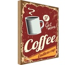 Holzschild 40x30 cm Kaffee Coffee endless cup Essen Trinken