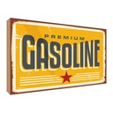 Holzschild 30x40 cm Premum Gasoline Tankstelle Benzin Warnschild Hinweisschild