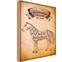 Holzschild 40x30 cm Horse cuts Organic Metzgerei Hofladen Marktstand Laden