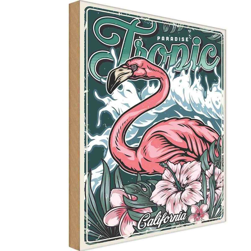 [LA-118706-H] Holzschild 40x30 cm Tropic Paradise California Amerika USA