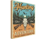 Holzschild 40x30 cm Hunting Time Adventure Abenteuer Reisen