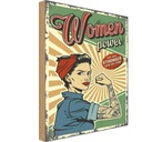 Holzschild 40x30 cm Pinup women power Girl stronger Pin Up
