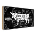 Holzschild 30x40 cm Beef cuts Organic Metzgerei Hofladen Marktstand Laden