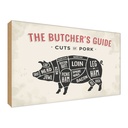 Holzschild 30x40 cm Pork cuts Metzgerei Fliesch Hofladen Marktstand Laden