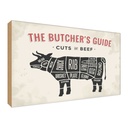 Holzschild 30x40 cm Beef cuts Fleisch Metzgerei Hofladen Marktstand Laden