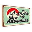 Holzschild 30x40 cm Adventure Abenteuer Outdoor Reisen