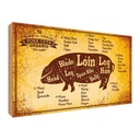 Holzschild 30x40 cm Pork cuts organic Metzgerei Hofladen Marktstand Laden