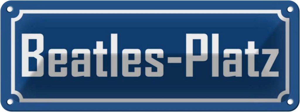 [LA-116238] Blechschild 10x27 cm Beatles-Platz Dekoration