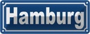 Blechschild 10x27 cm Hamburg Straße Stadt