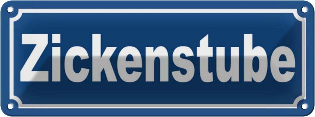 [LA-116249] Blechschild 10x27 cm Zickenstube Witz Humor Lustig Spaß
