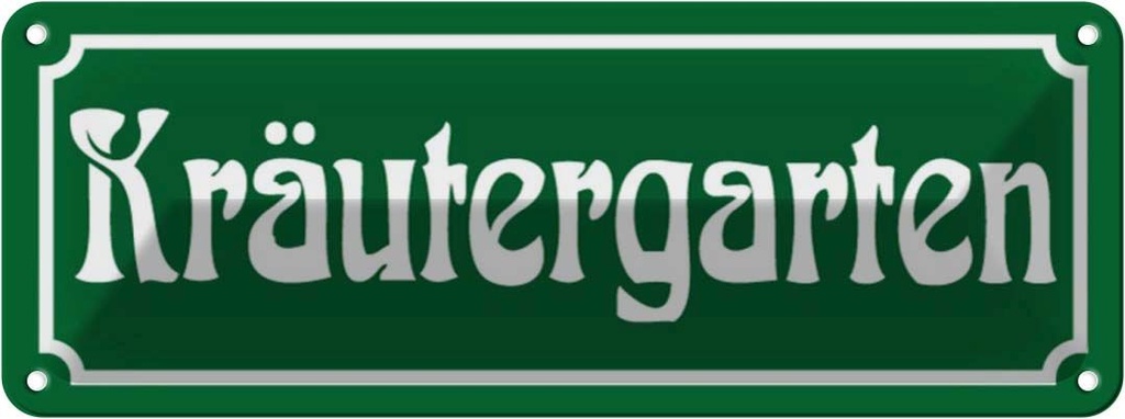 [LA-116253] Blechschild 10x27 cm Beruf Arbeit Kräutergarten