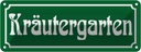 Blechschild 10x27 cm Beruf Arbeit Kräutergarten