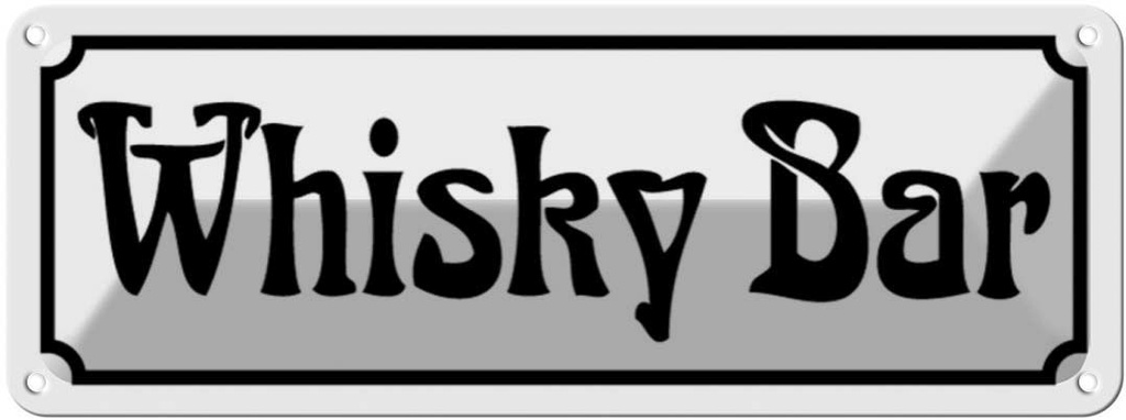 [LA-116258] Blechschild 10x27 cm Whisky Bar Geburtstag Feiern Party Club Alkohol