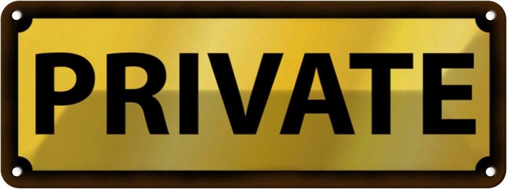 [LA-116265] Blechschild 10x27 cm Private