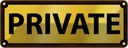 Blechschild 10x27 cm Private