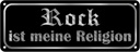 Blechschild 10x27 cm Rock ist meine Religion Sport Hobby Spruch Zitat