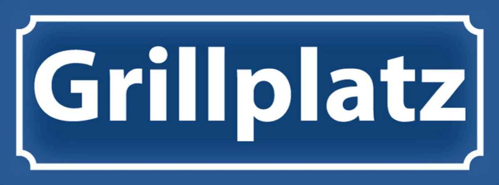 [LA-116239-H] Holzschild 10x27 cm Grillplatz Straßenschild