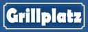 Holzschild 10x27 cm Grillplatz Straßenschild