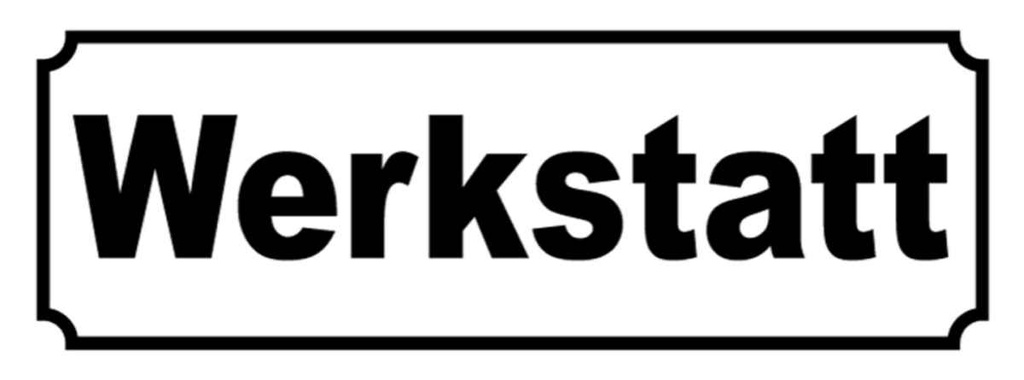 [LA-116262-H] Holzschild 10x27 cm Werkstatt Auto Garage