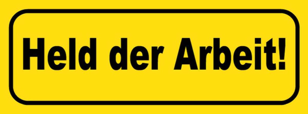 [LA-116268-H] Holzschild 10x27 cm Held der Arbeit Dekoration