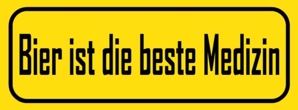 [LA-116272-H] Holzschild 10x27 cm Bier ist die beste Medizin Essen Trinken