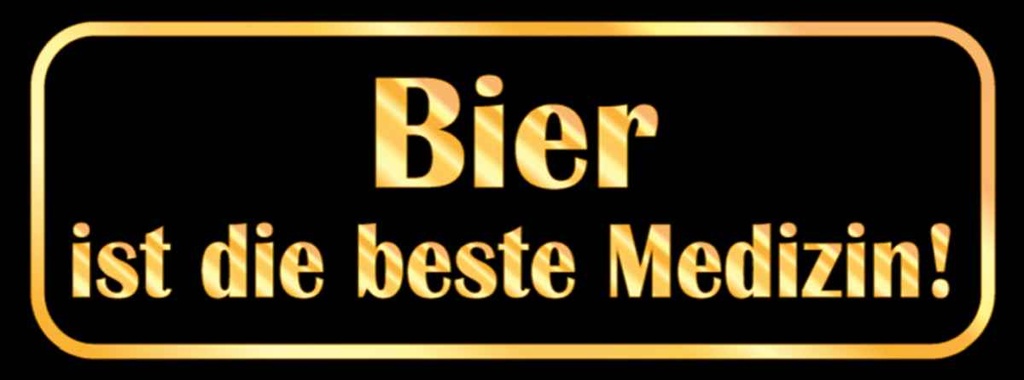 [LA-116277-H] Holzschild 10x27 cm Bier ist die beste Medizin Essen Trinken