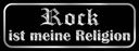 Holzschild 10x27 cm Rock ist meine Religion Sport Hobby