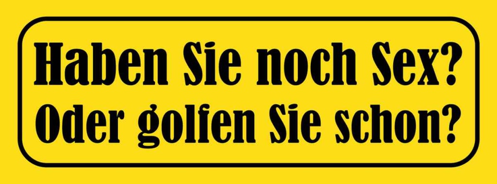 [LA-116291-H] Holzschild 10x27 cm Sex oder golfen Sie schon Dekoration