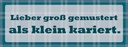 Holzschild 10x27 cm Groß gemustert klein kariert Dekoration