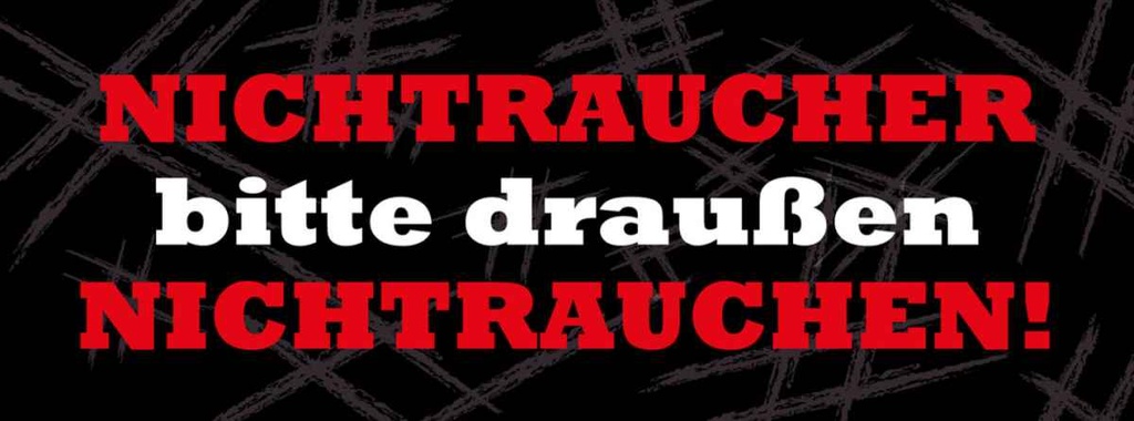 [LA-116321-H] Holzschild 10x27 cm Nichtraucher draußen Nichtrauchen Spruch Zitat