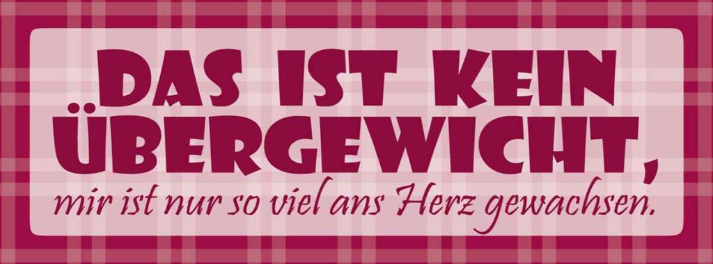 [LA-116323-H] Holzschild 10x27 cm Das ist kein Übergewicht Dekoration