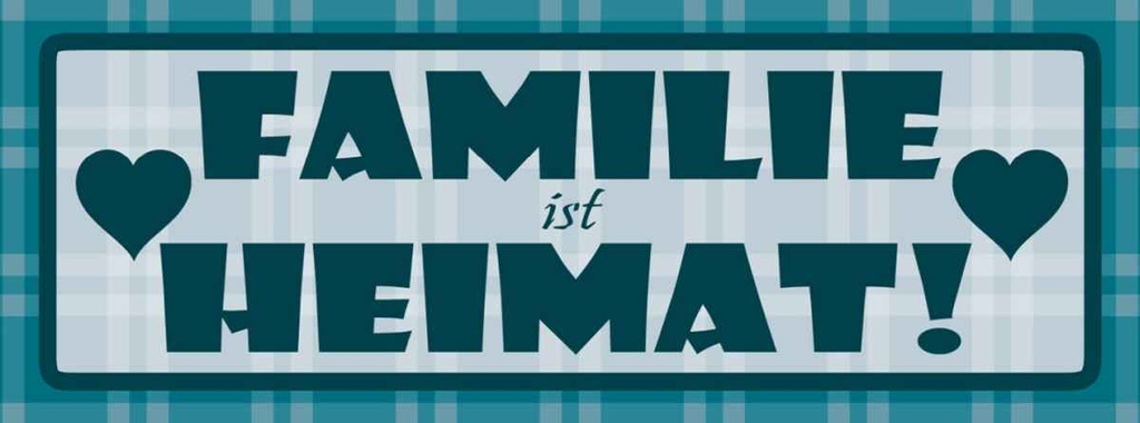 Holzschild 10x27 cm Familie ist Heimat Dekoration