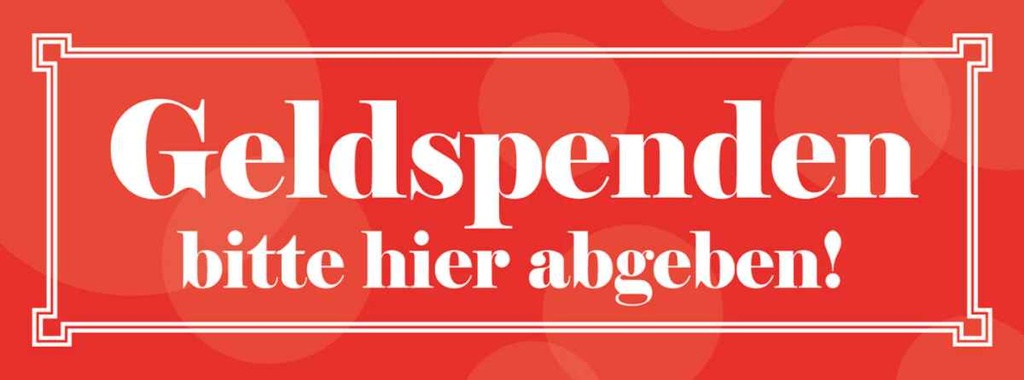 Holzschild 10x27 cm Geldspenden bitte hier abgeben Warnschild Hinweisschild