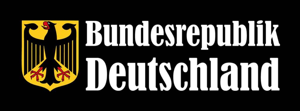 [LA-116373-H] Holzschild 10x27 cm Bundesrepublik Deutschland