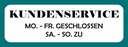 Holzschild 10x27 cm Kundenservice Mo-SA geschlossen Warnschild Hinweisschild