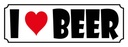 Holzschild 10x27 cm I Love Beer Essen Trinken