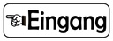 Holzschild 10x27 cm Eingang linke Hand Warnschild Hinweisschild