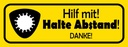 Holzschild 10x27 cm Hilf mit Halte Abstand Dekoration