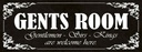 Holzschild 10x27 cm Gents Room Geschenk