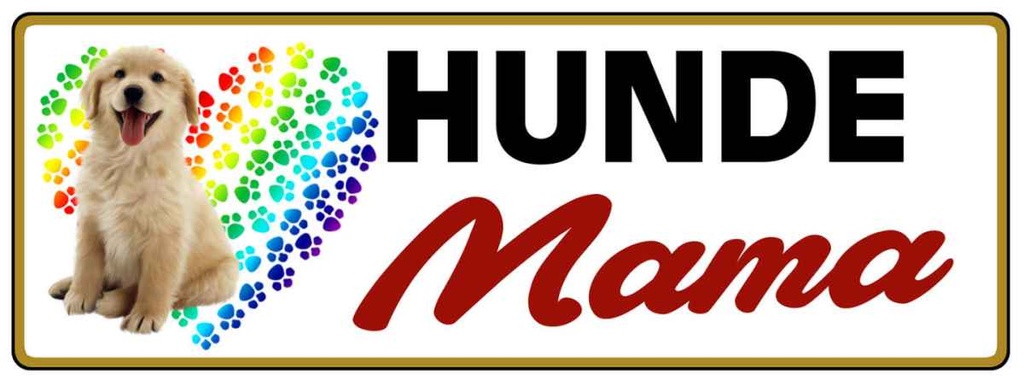 Holzschild 10x27 cm Hunde Mama Tier Haustier