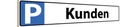 Holzschild 10x46 cm Kunden Parkplatzschild