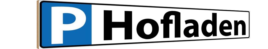 [LA-120385-H] Holzschild 10x46 cm Parkplatz Hofladen Parkplatzschild