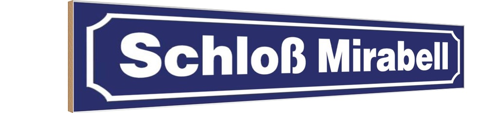 [LA-120414-H] Holzschild 10x46 cm Schloß Mirabell Deutschland