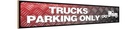 Holzschild 10x46 cm Trucks parking only Parkplatzschild
