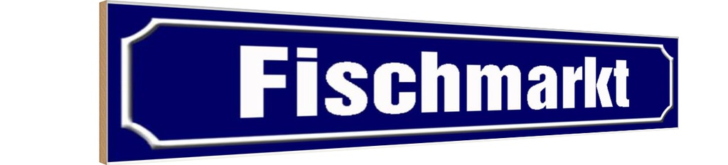 [LA-120447-H] Holzschild 10x46 cm Fischmarkt Hofladen Marktstand Laden