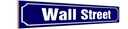 Holzschild 10x46 cm Wall Street New York Amerika USA