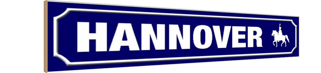 [LA-120491-H] Holzschild 10x46 cm Hannover Wappen Flagge Fahne