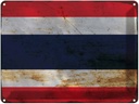 Blechschild 30x40 cm Thailand Flagge Fahne Wappen