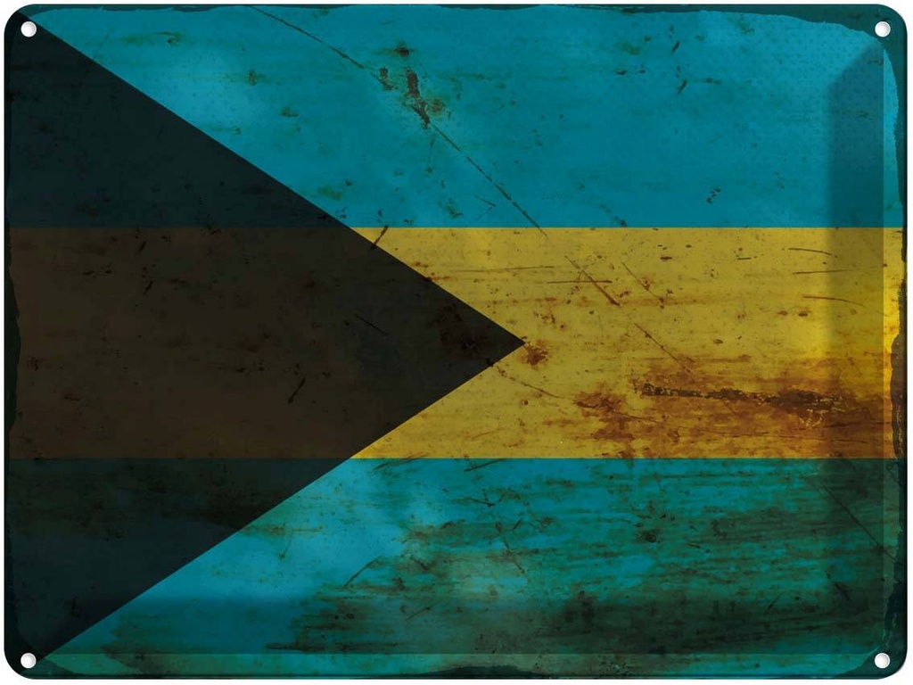 [LA-120002] Blechschild 30x40 cm Bahama Bahamas Flagge Fahne Wappen