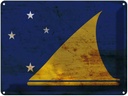 Blechschild 30x40 cm Tokelau Flagge Fahne Wappen